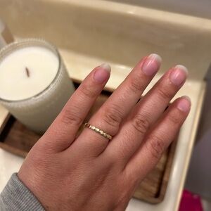 Elegant Mejuri 14kt Gold Dot Ring size 6